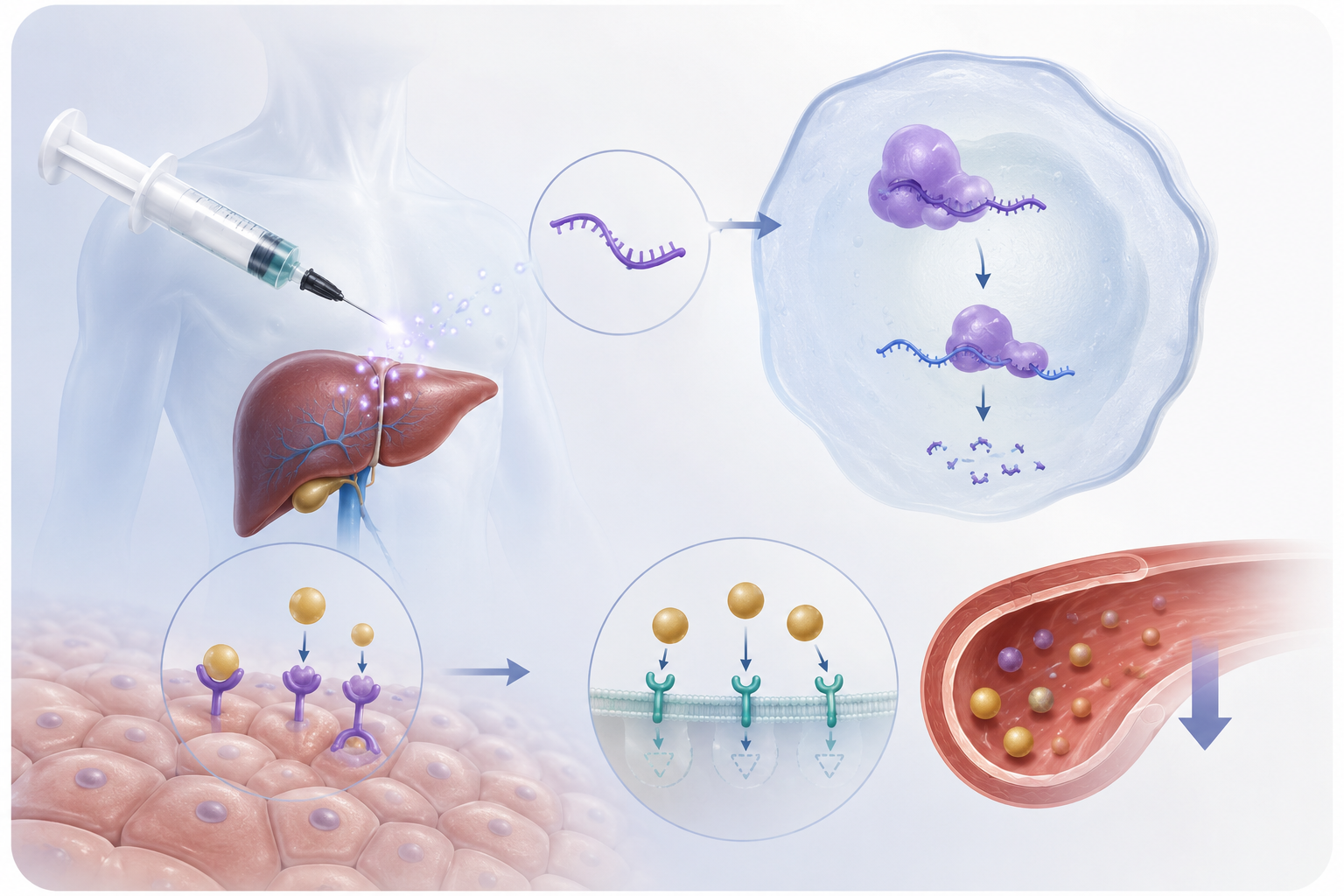 Inclisiran LEQVIO 作用機轉:抑制 PCSK9 mRNA